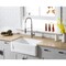 Gourmetier Solid Surface Stone Apron Front Farmhouse Sgl Bowl Kitchen Sink, White GKFA301810SQ - alternate 2